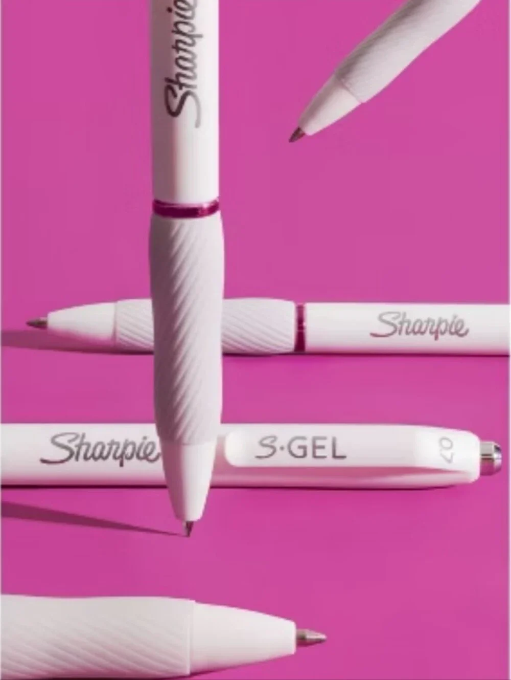 Sharpie 4pk S-Gel Pens White Barrel 0.7mm Berry Pink Ink